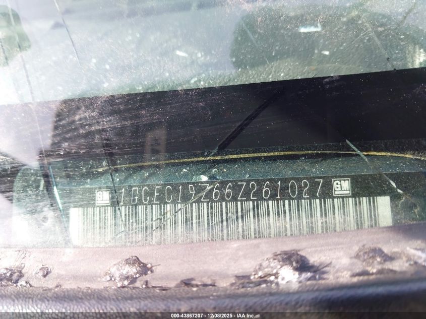 2006 Chevrolet Silverado 1500 Lt1 VIN: 1GCEC19Z66Z261027 Lot: 43867207