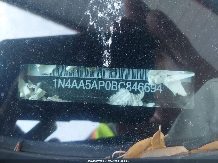 2011 Nissan Maxima 3.5 Sv VIN: 1N4AA5AP0BC846694 Lot: 43867223