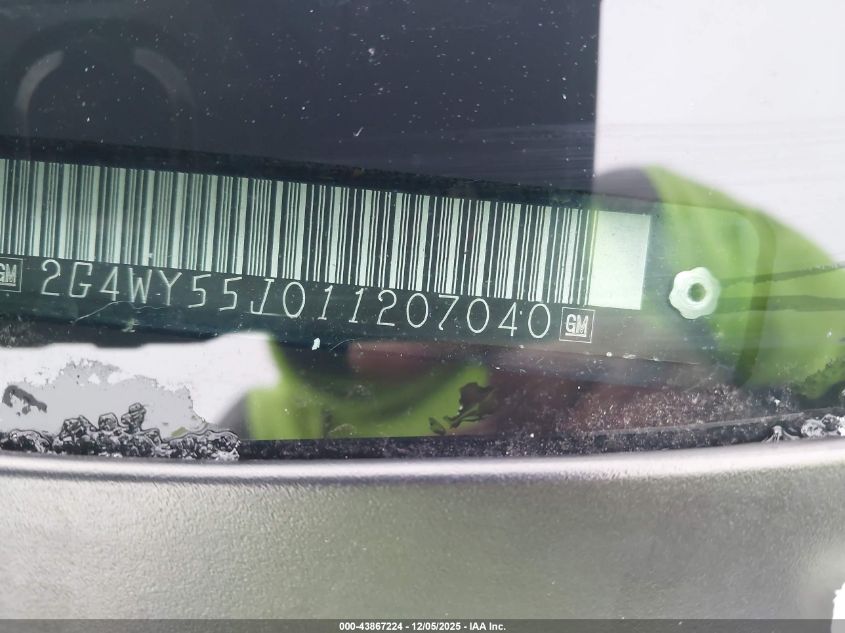 2001 Buick Century Limited VIN: 2G4WY55J011207040 Lot: 43867224