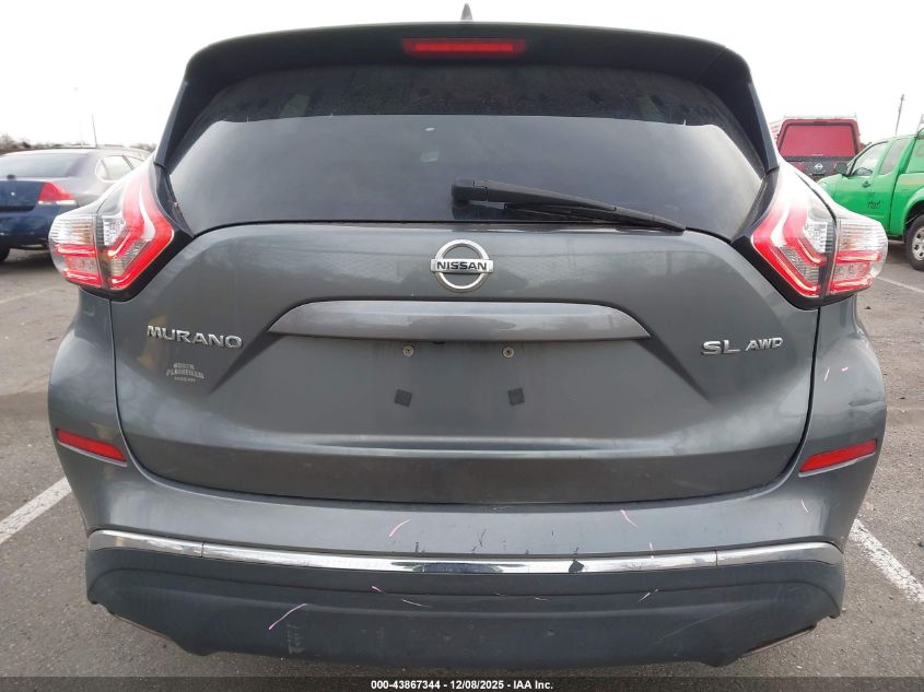 2016 Nissan Murano Sl VIN: 5N1AZ2MH2GN146429 Lot: 43867344