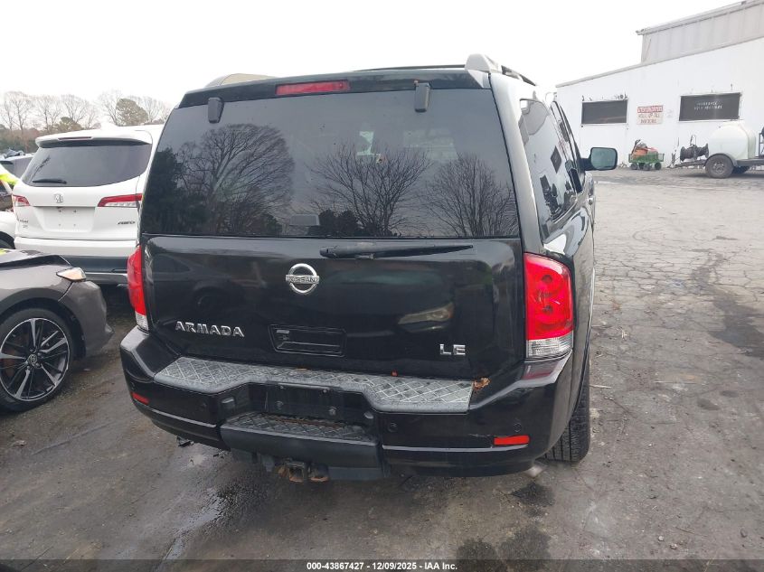 2009 Nissan Armada Le VIN: 5N1AA08C59N600010 Lot: 43867427
