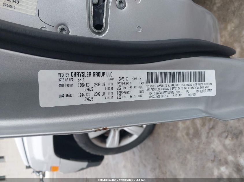 2011 Jeep Patriot Latitude X VIN: 1J4NF4GB7BD182045 Lot: 43867465