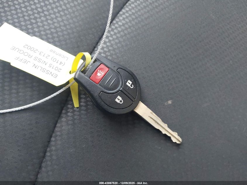 2015 Nissan Rogue Select S VIN: JN8AS5MVXFW259798 Lot: 43867520