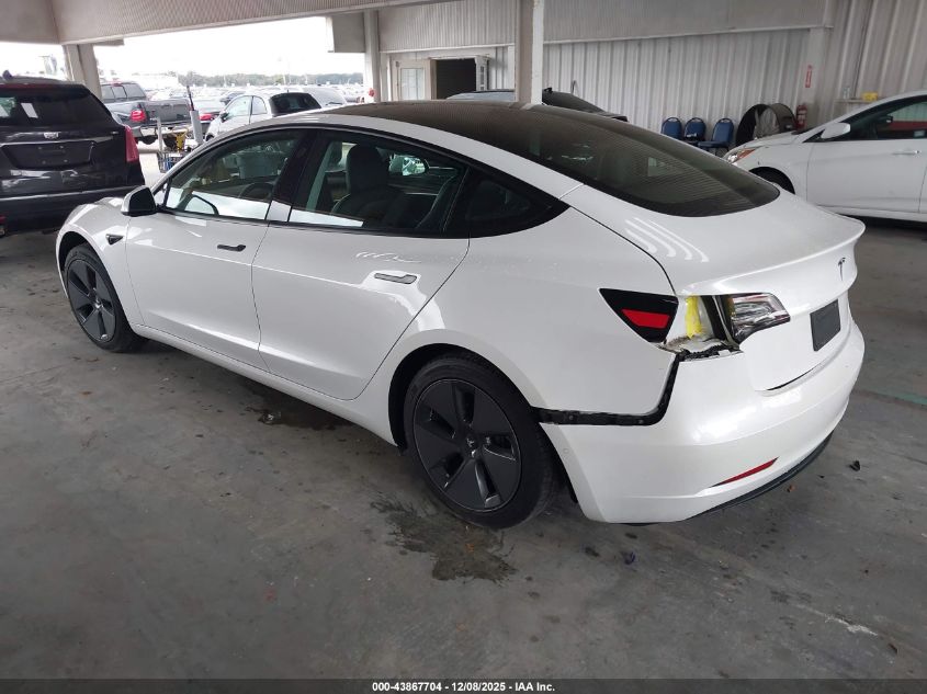 2021 Tesla Model 3 Standard Range Plus Rear-Wheel Drive VIN: 5YJ3E1EA1MF977497 Lot: 43867704