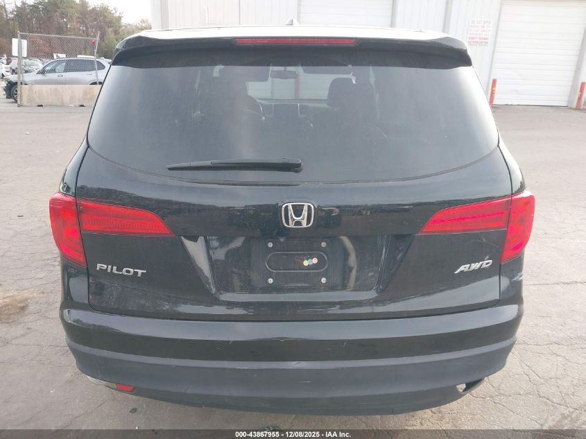 2017 Honda Pilot Ex-L VIN: 5FNYF6H56HB038933 Lot: 43867955