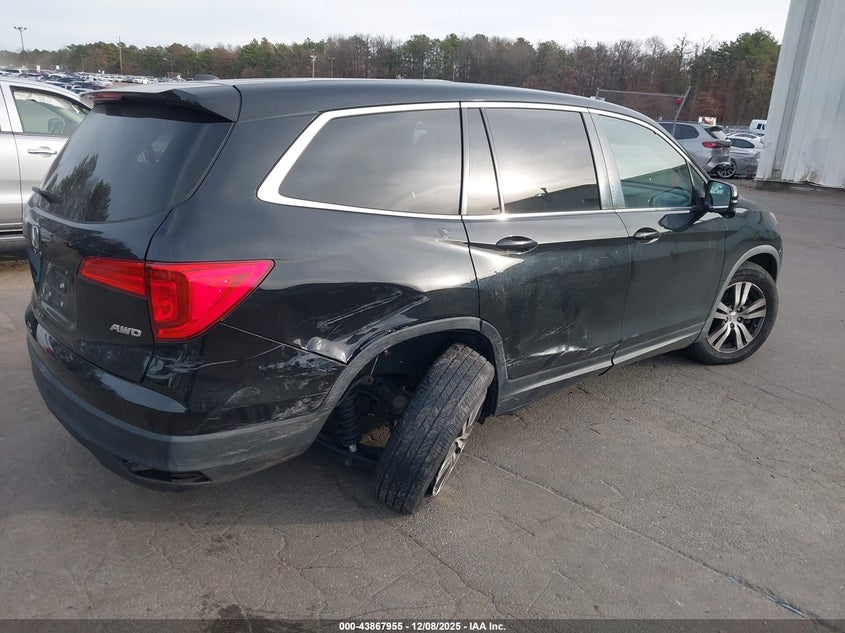 Vin: 5fnyf6h56hb038933, lot: 44363488, honda pilot ex-l 20174
