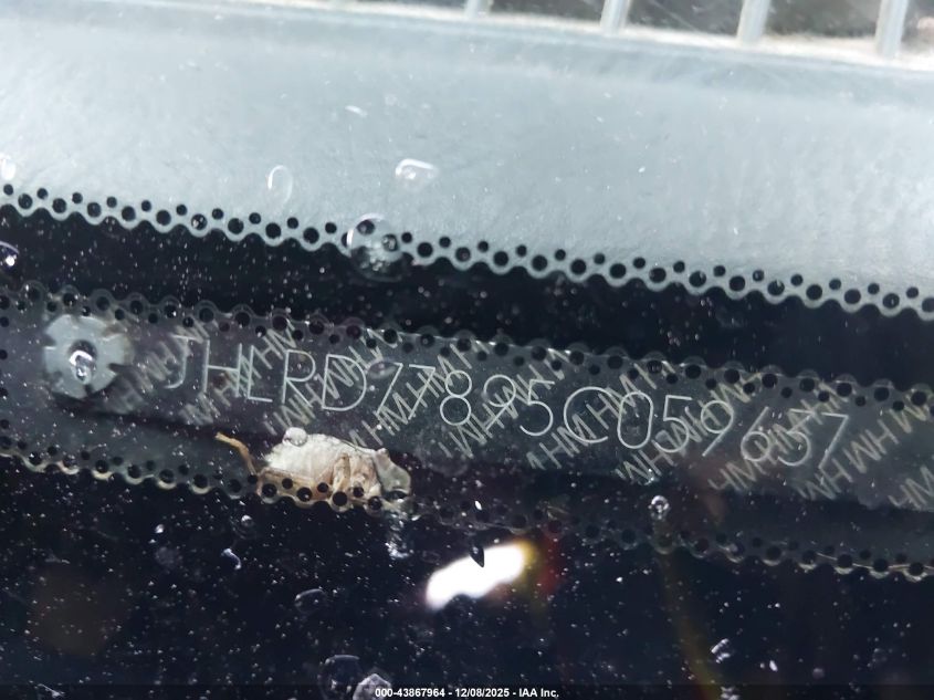 2005 Honda Cr-V Ex VIN: JHLRD77895C059637 Lot: 43867964