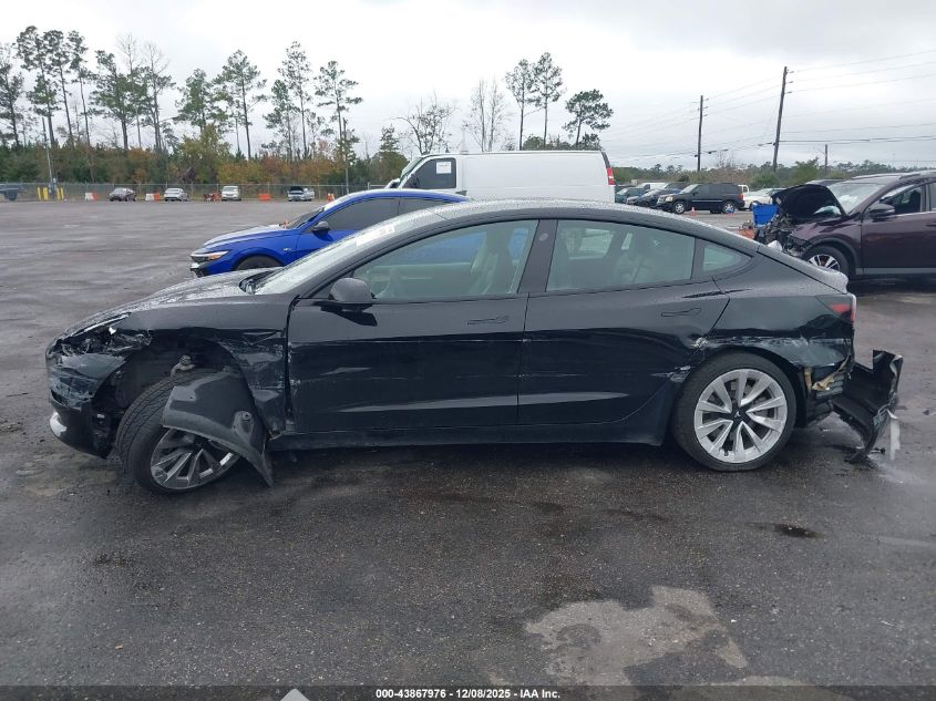 2022 Tesla Model 3 Long Range Dual Motor All-Wheel Drive VIN: 5YJ3E1EB9NF186967 Lot: 43867976