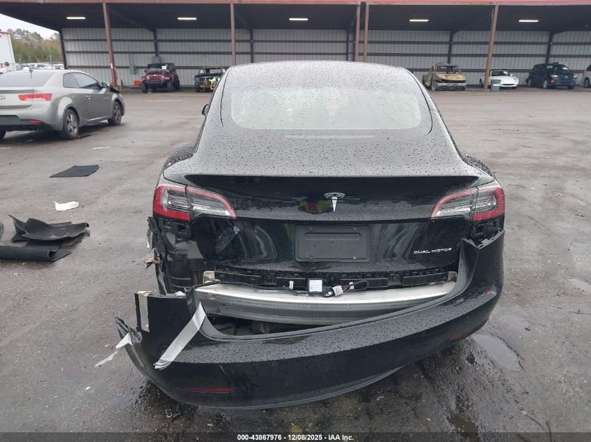 2022 Tesla Model 3 Long Range Dual Motor All-Wheel Drive VIN: 5YJ3E1EB9NF186967 Lot: 43867976