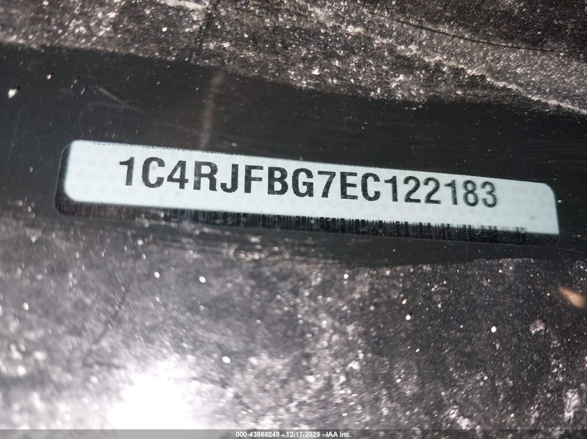 2014 Jeep Grand Cherokee Limited VIN: 1C4RJFBG7EC122183 Lot: 43868249