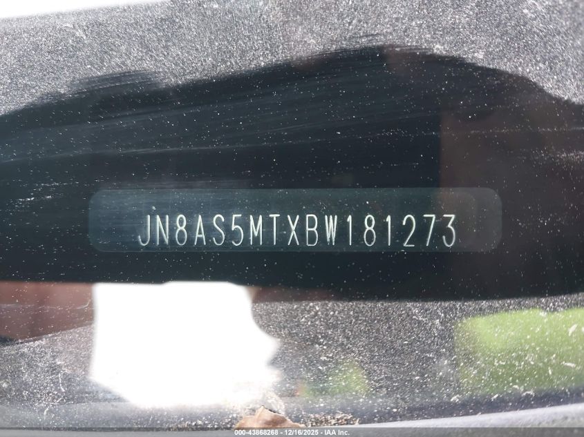 2011 Nissan Rogue Sv VIN: JN8AS5MTXBW181273 Lot: 43868268