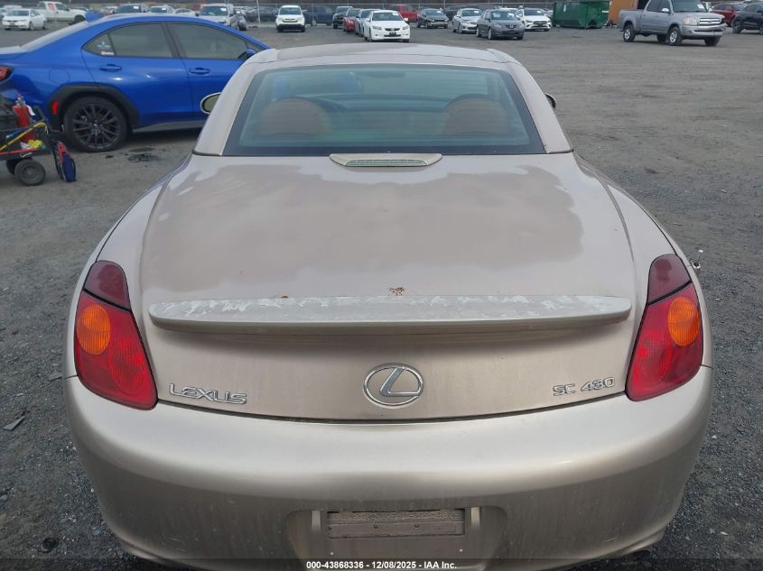 2003 Lexus Sc 430 VIN: JTHFN48Y530041837 Lot: 43868336