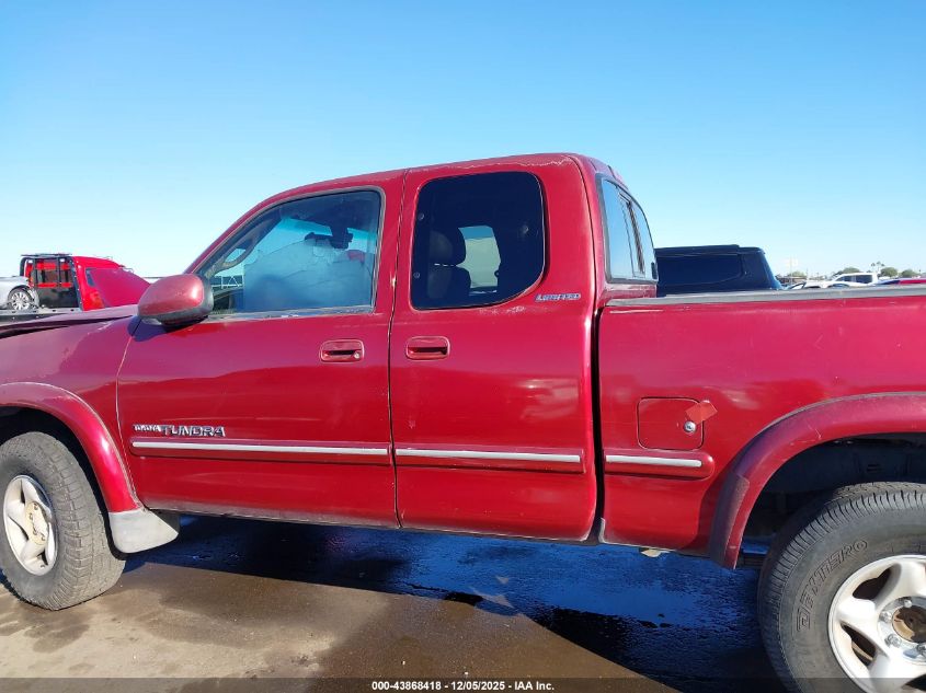 2001 Toyota Tundra Ltd V8 VIN: 5TBBT48141S173757 Lot: 43868418