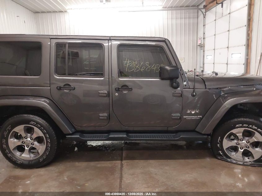 2017 Jeep Wrangler Unlimited Sahara 4X4 VIN: 1C4BJWEG5HL725683 Lot: 43868435