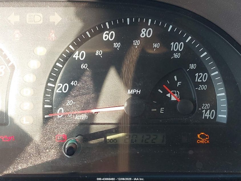 2002 Toyota Camry Xle V6 VIN: 4T1BF32K92U541255 Lot: 43868460