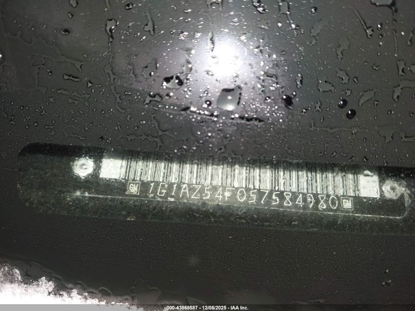 2005 Chevrolet Cobalt Lt VIN: 1G1AZ54F057584980 Lot: 43868587