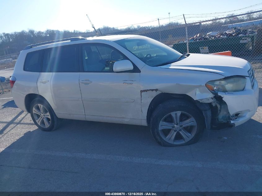2008 Toyota Highlander Sport VIN: JTEDS43A582050833 Lot: 43868670