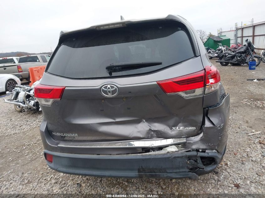 2019 Toyota Highlander Xle VIN: 5TDJZRFHXKS584483 Lot: 43868864