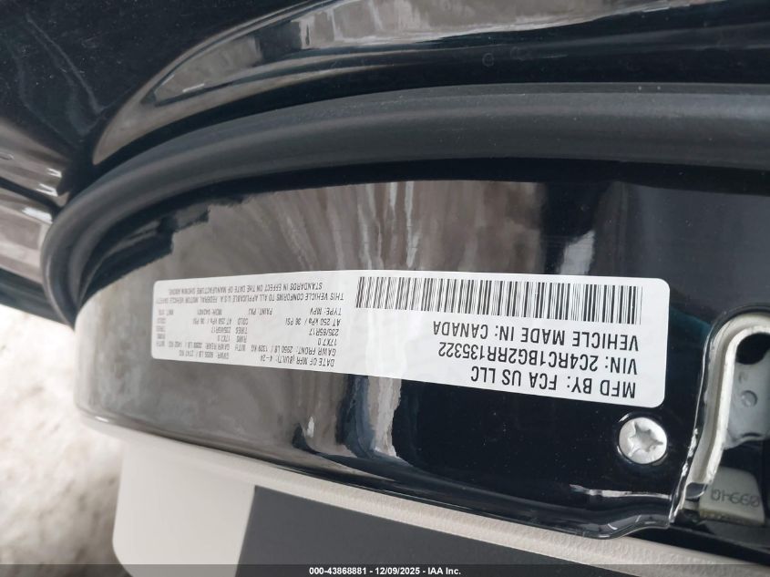 2024 Chrysler Pacifica Touring L VIN: 2C4RC1BG2RR135322 Lot: 43868881