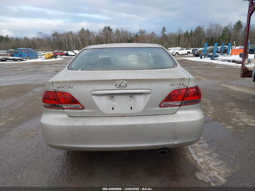 2005 Lexus Es 330 VIN: JTHBA30G655094883 Lot: 43868988