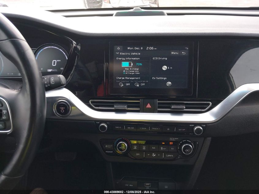 2020 Kia Niro Ev Ex VIN: KNDCC3LG0L5057613 Lot: 43869002