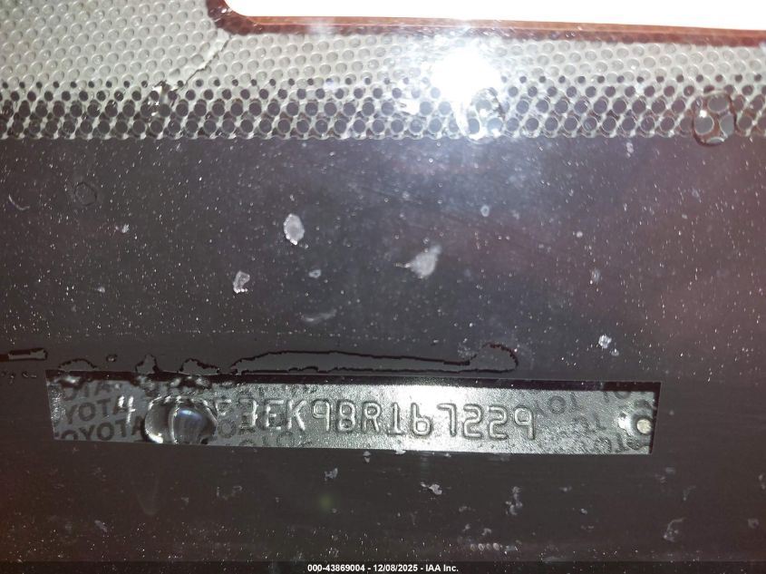 2011 Toyota Camry Le VIN: 4T4BF3EK9BR167229 Lot: 43869004