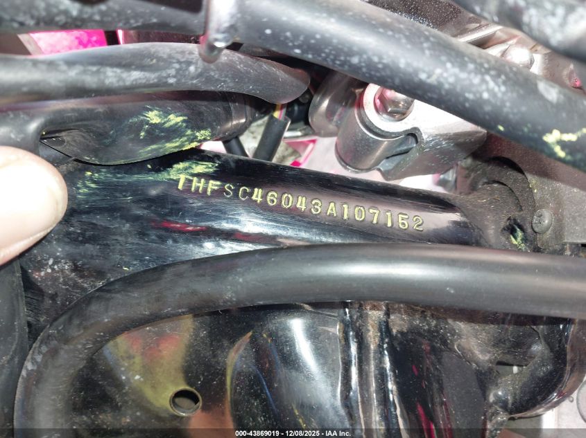 2003 Honda Vtx1800 C VIN: 1HFSC46043A107152 Lot: 43869019