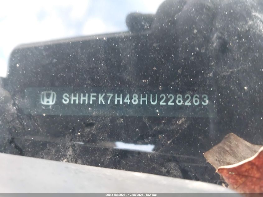 2017 Honda Civic Sport VIN: SHHFK7H48HU228263 Lot: 43869027