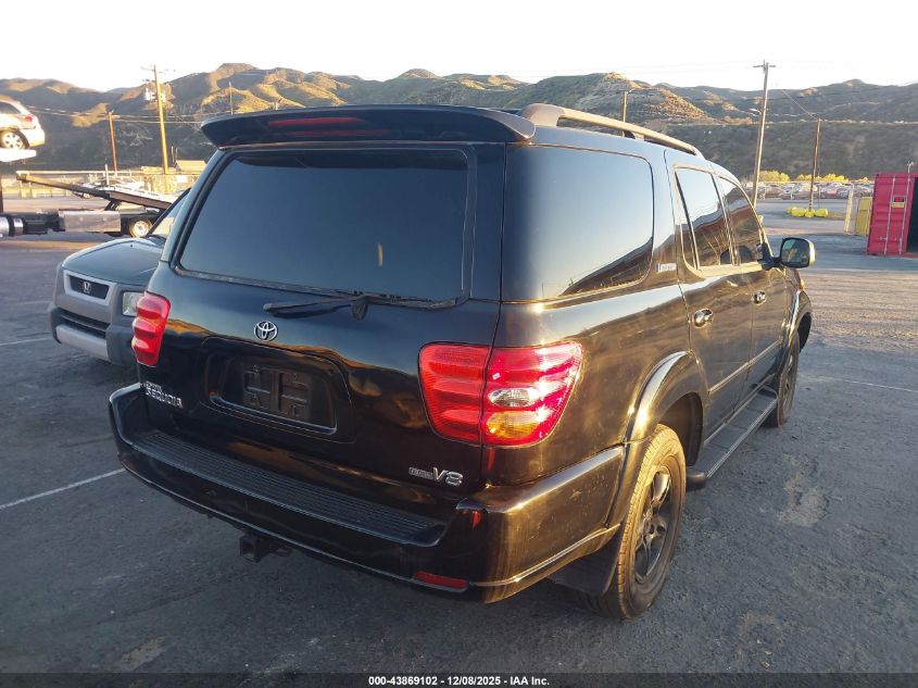 2004 Toyota Sequoia Limited V8 VIN: 5TDZT38AX4S225915 Lot: 43869102