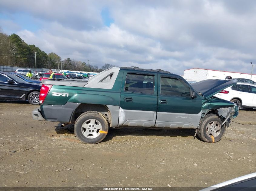 2002 Chevrolet Avalanche 1500 VIN: 3GNEK13T52G177578 Lot: 43869119