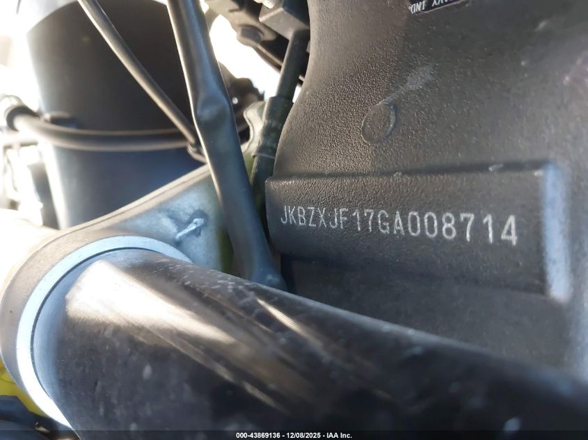 2016 Kawasaki Zx636 F VIN: JKBZXJF17GA008714 Lot: 43869136