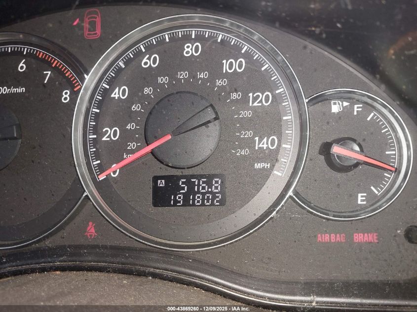 2008 Subaru Outback 2.5I VIN: 4S4BP61C086341791 Lot: 43869260