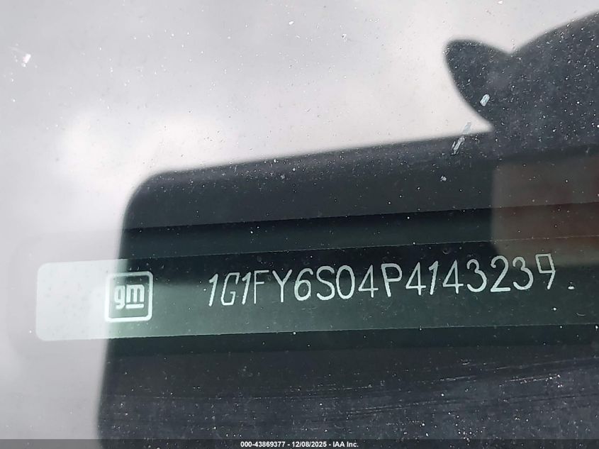 2023 Chevrolet Bolt Euv Fwd Lt VIN: 1G1FY6S04P4143239 Lot: 43869377