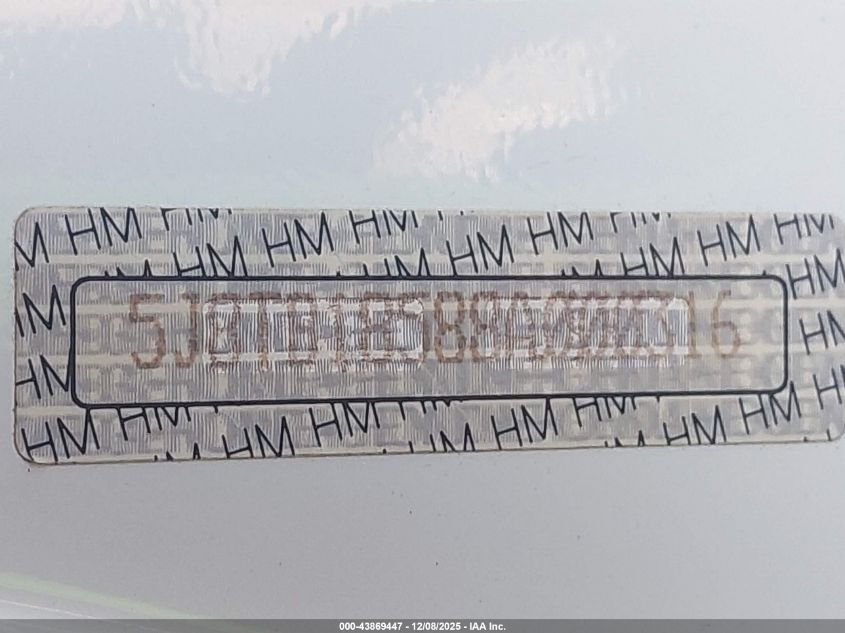 2008 Acura Rdx VIN: 5J8TB18588A000316 Lot: 43869447