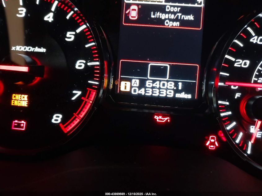 2020 Subaru Wrx Premium VIN: JF1VA1C69L9826716 Lot: 43869569