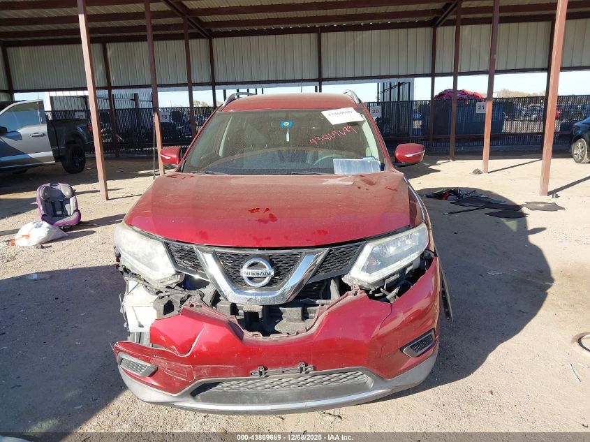 2015 Nissan Rogue Sv VIN: KNMAT2MT2FP500284 Lot: 43869689