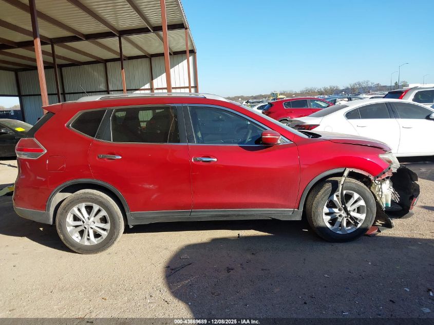 2015 Nissan Rogue Sv VIN: KNMAT2MT2FP500284 Lot: 43869689