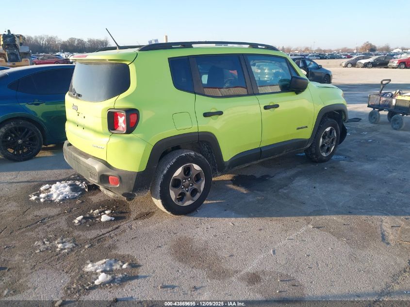 2017 Jeep Renegade Sport 4X4 VIN: ZACCJBAB5HPF86450 Lot: 43869695