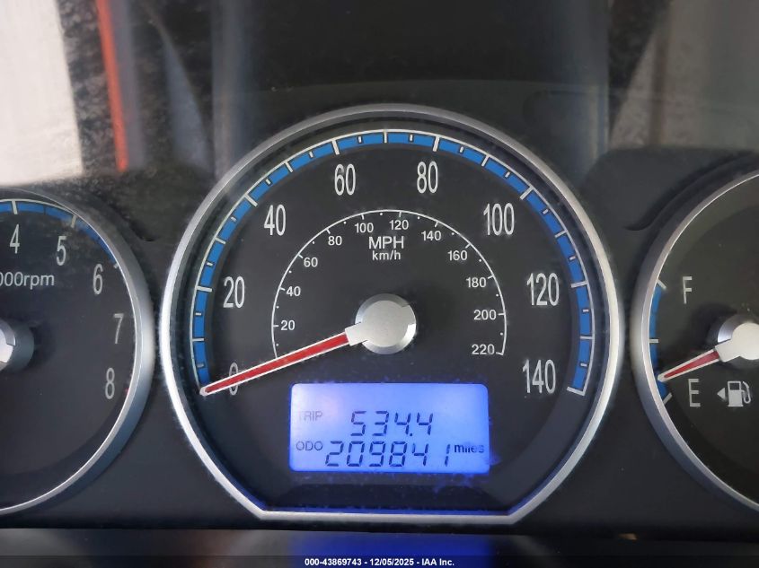 2009 Hyundai Santa Fe Gls VIN: 5NMSG73D99H276119 Lot: 43869743