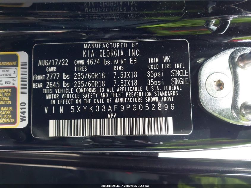 2023 Kia Sportage Ex VIN: 5XYK33AF9PG052896 Lot: 43869844