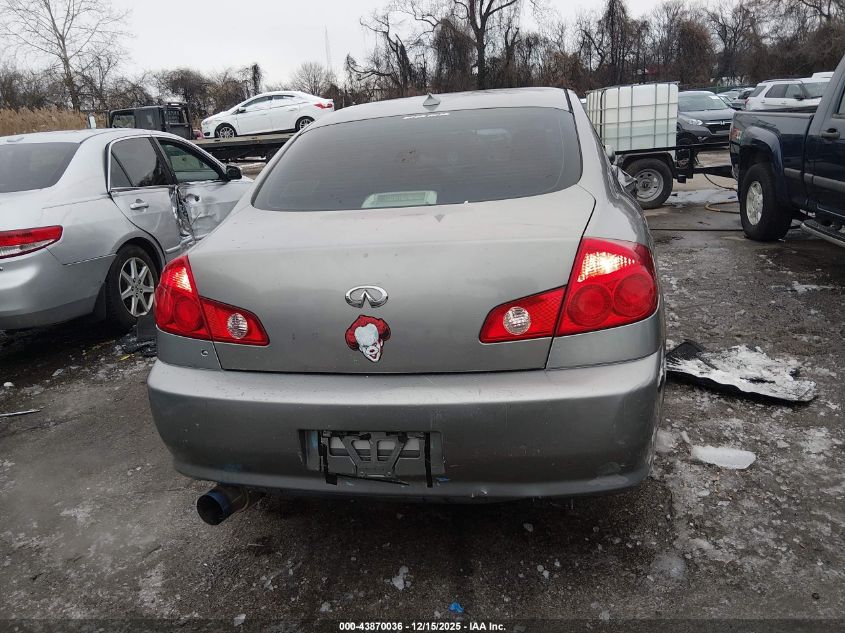 2006 Infiniti G35X VIN: JNKCV51F76M613747 Lot: 43870036
