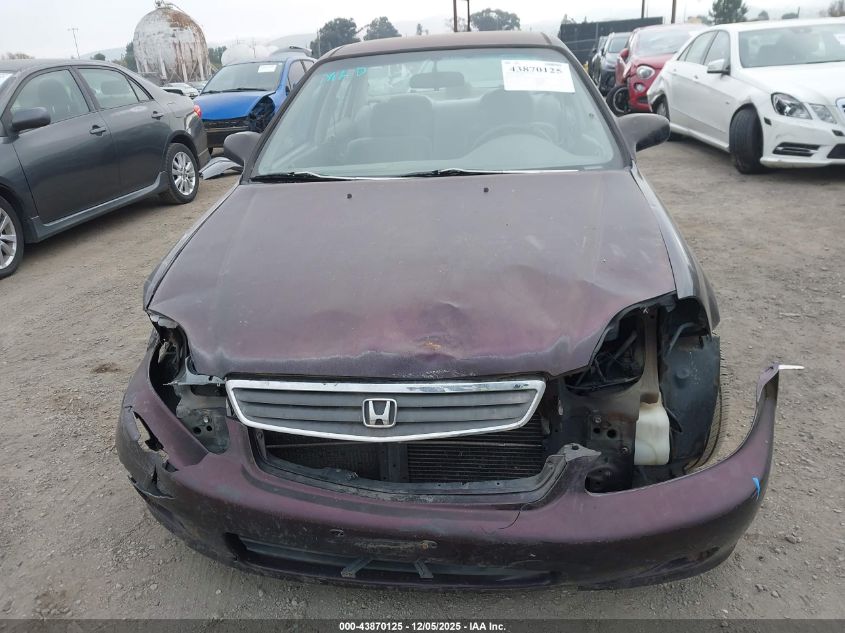 2000 Honda Civic Lx VIN: 2HGEJ6678YH574915 Lot: 43870125