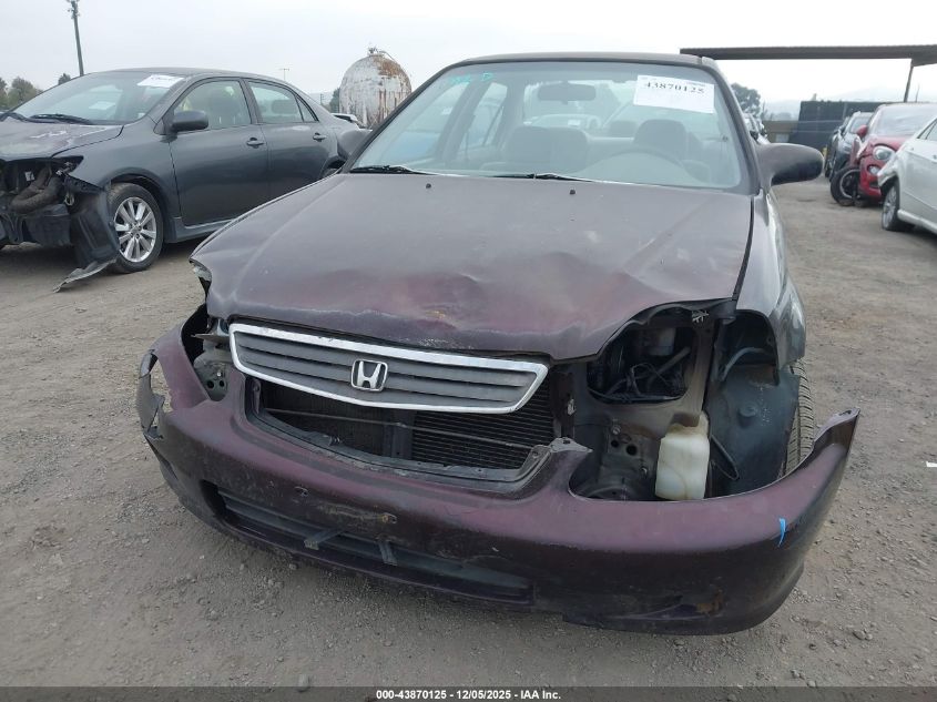 2000 Honda Civic Lx VIN: 2HGEJ6678YH574915 Lot: 43870125