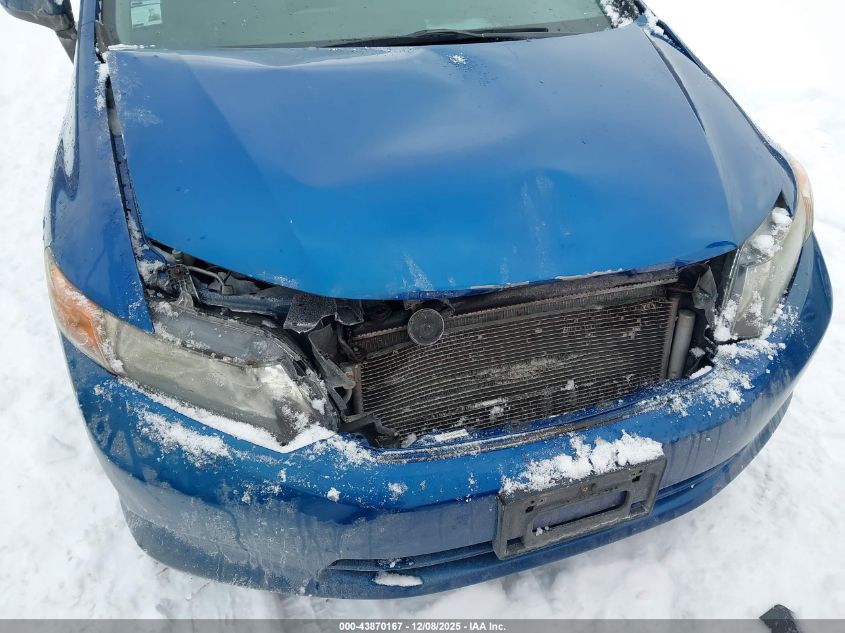 2012 Honda Civic Lx VIN: 19XFB2F54CE001327 Lot: 43870167