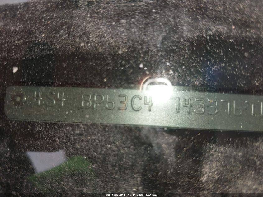 2007 Subaru Outback 2.5Xt Limited VIN: 4S4BP63C474337671 Lot: 43870211