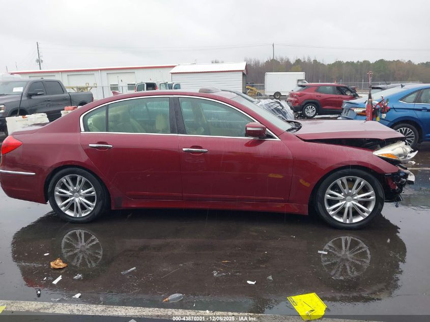 2012 Hyundai Genesis 3.8 VIN: KMHGC4DD6CU196772 Lot: 43870301