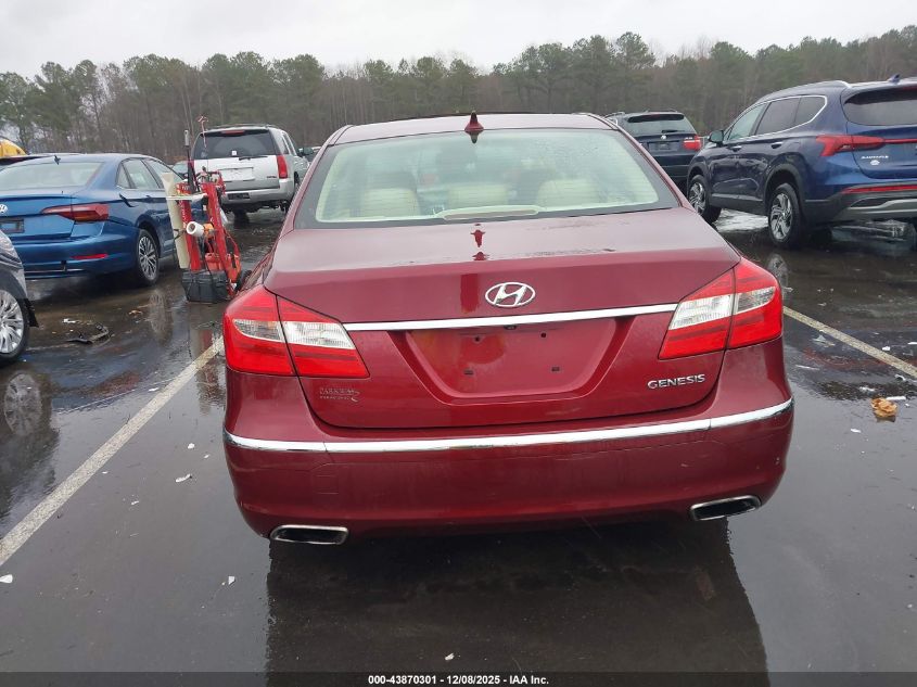 2012 Hyundai Genesis 3.8 VIN: KMHGC4DD6CU196772 Lot: 43870301