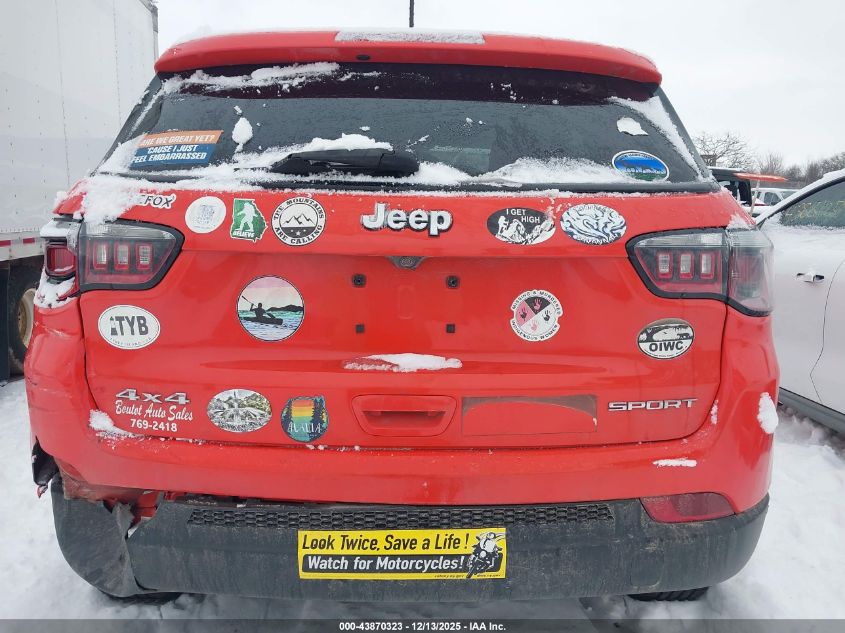 2017 Jeep New Compass Sport 4X4 VIN: 3C4NJDAB3HT647212 Lot: 43870323