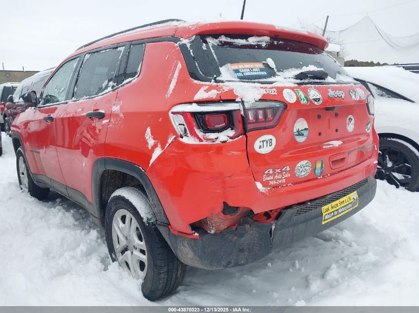 2017 Jeep New Compass Sport 4X4 VIN: 3C4NJDAB3HT647212 Lot: 43870323