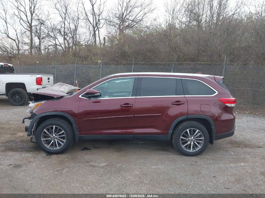 2019 Toyota Highlander Xle VIN: 5TDJZRFH0KS918309 Lot: 43870422